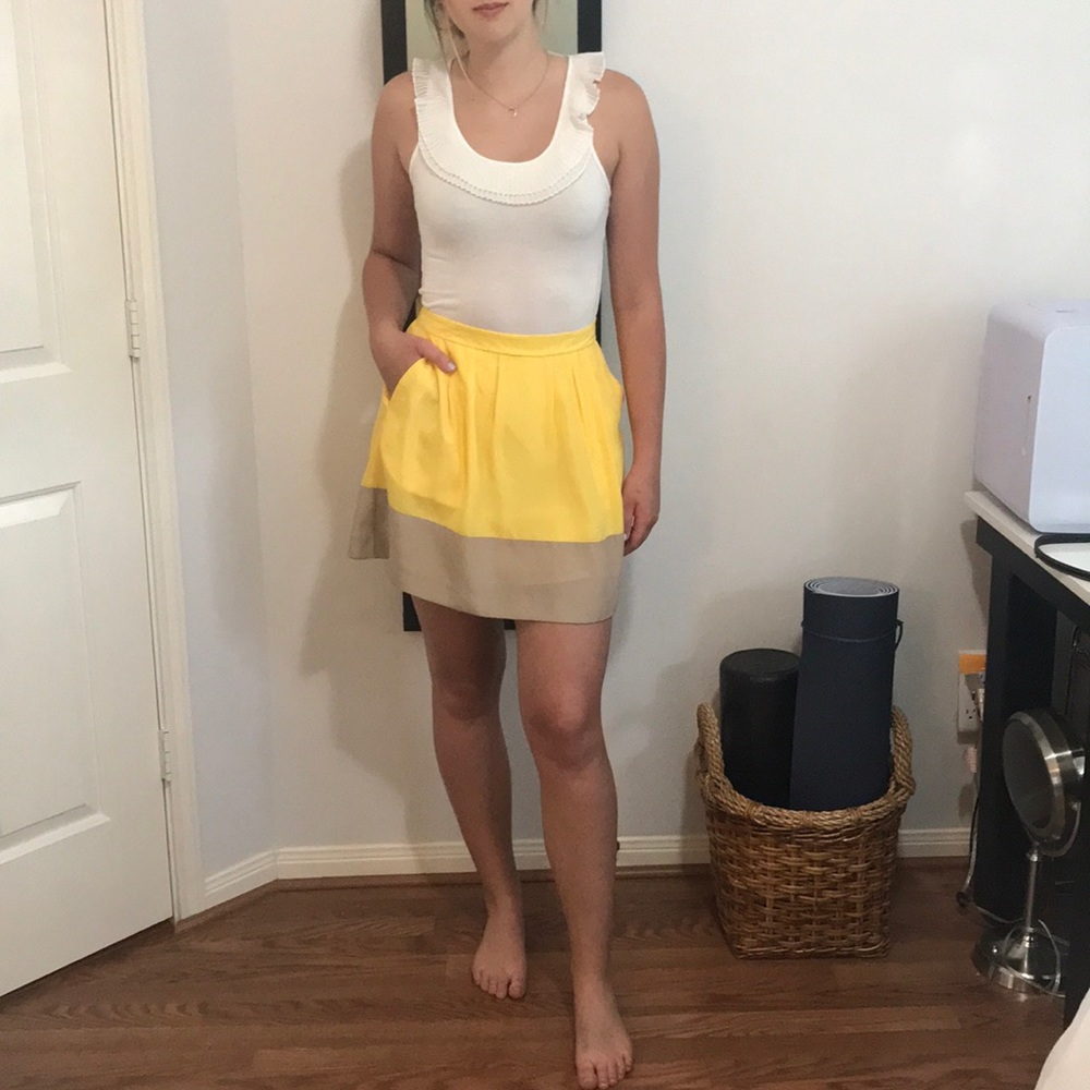 J.Crew Factory Pleated Color Block Skirt - image 4